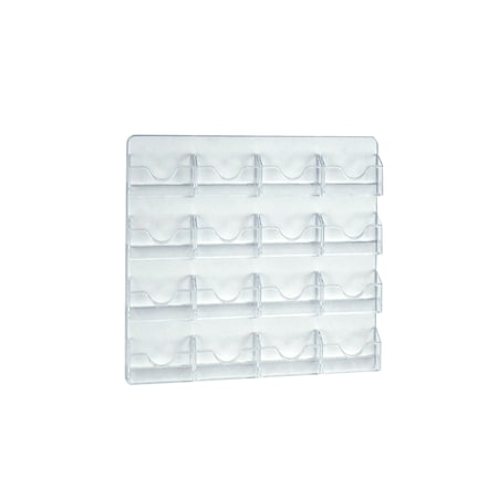 Azar Displays 16 Pocket Wall Mount Business/Gift Card Holder, PK2 252084